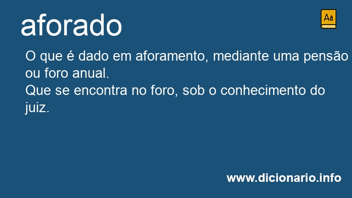 Significado de aforado
