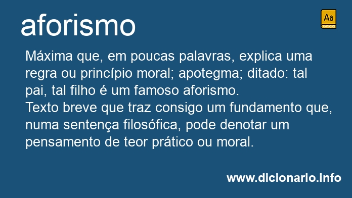 Significado de aforismo