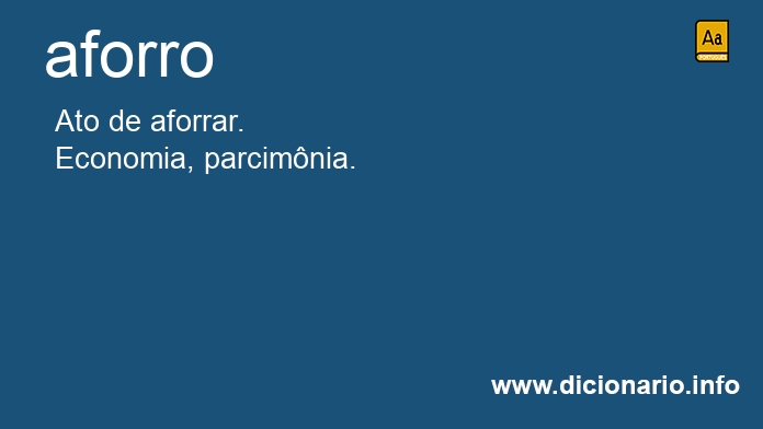 Significado de aforro