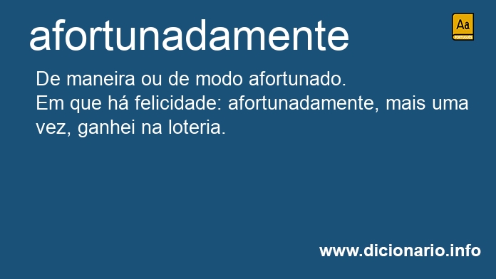 Significado de afortunadamente