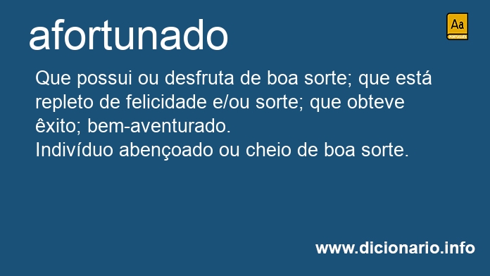 Significado de afortunado