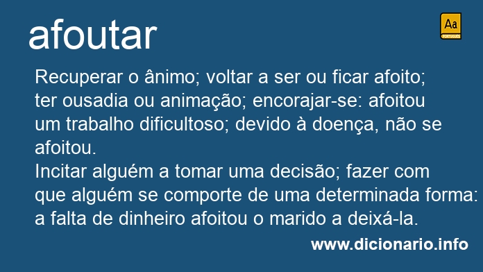 Significado de afoutar