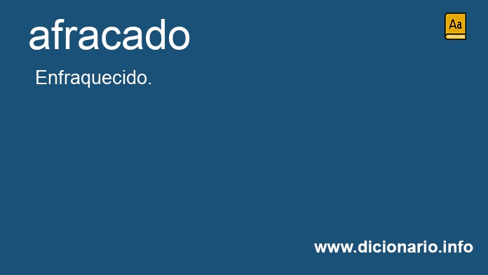 Significado de afracado