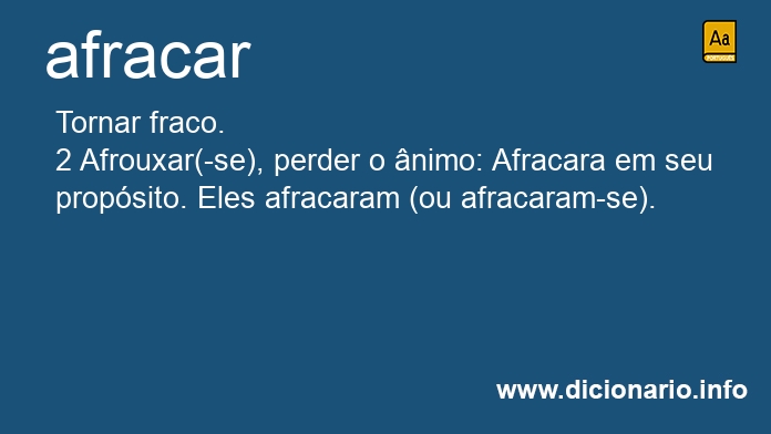 Significado de afracais