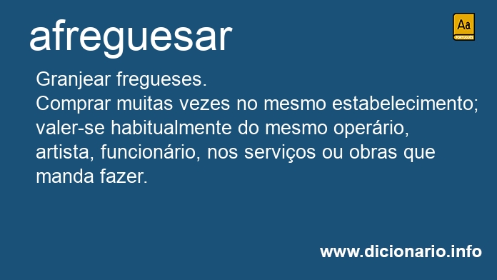 Significado de afreguesar