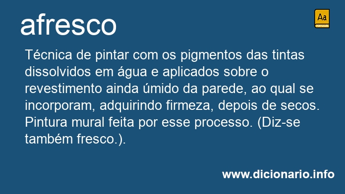 Significado de afrescos
