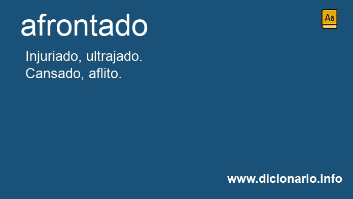 Significado de afrontada