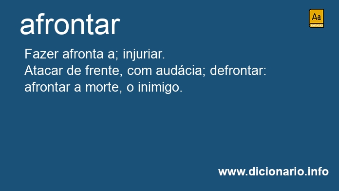 Significado de afrontar