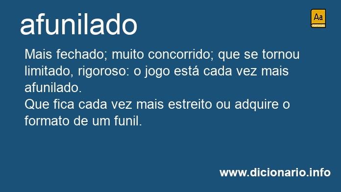 Significado de afunilado