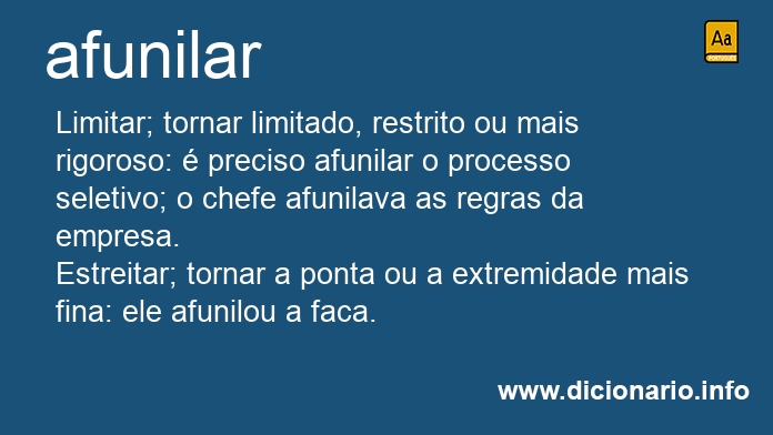 Significado de afunilar