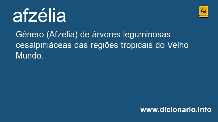 Significado de afzlia