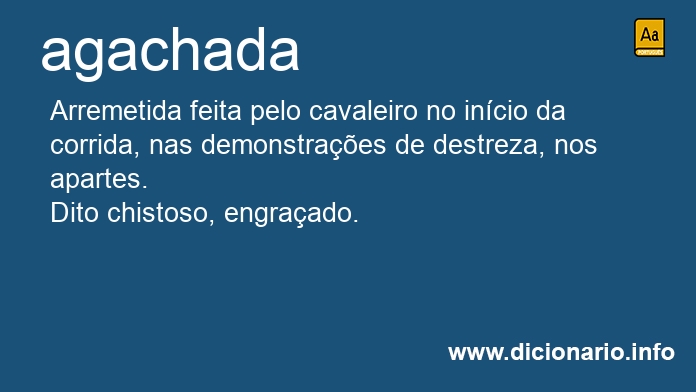 Significado de agachada