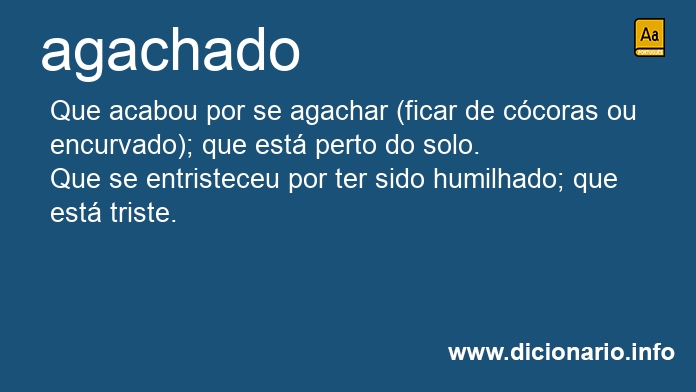 Significado de agachado