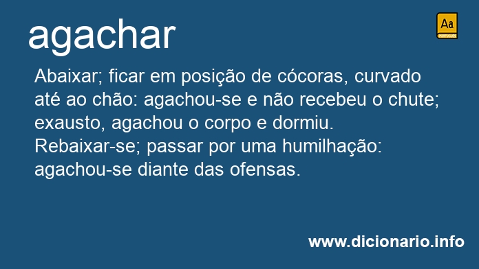 Significado de agachavam