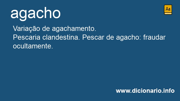 Significado de agachos