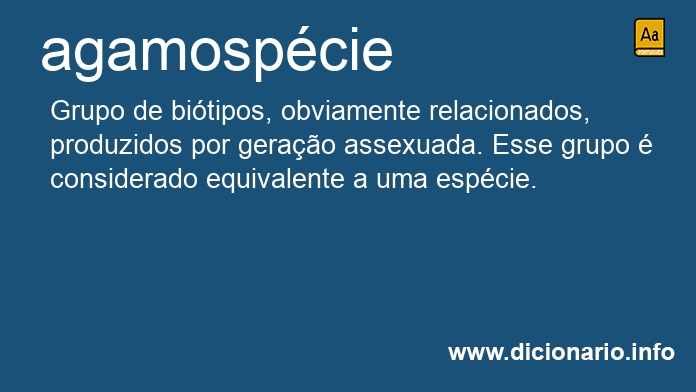 Significado de agamospcie