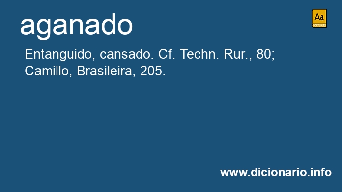 Significado de aganado