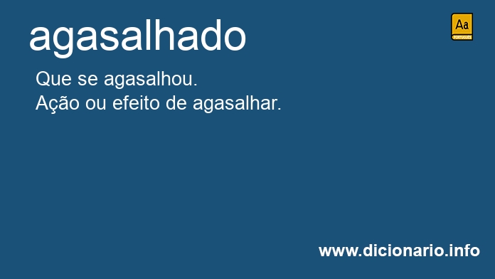 Significado de agasalhada