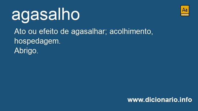 Significado de agasalho