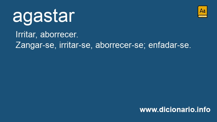 Significado de agastarei