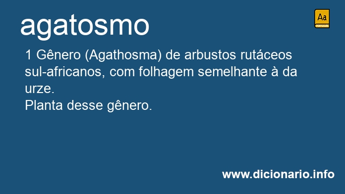 Significado de agatosmo