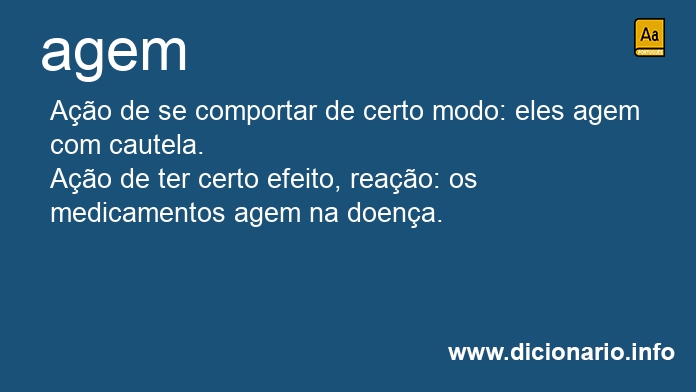 Significado de agem