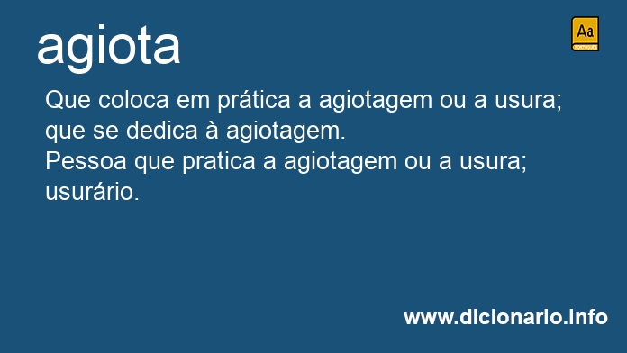 Significado de agiota