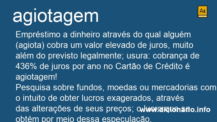 Significado de agiotagem