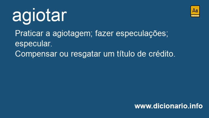 Significado de agiotam