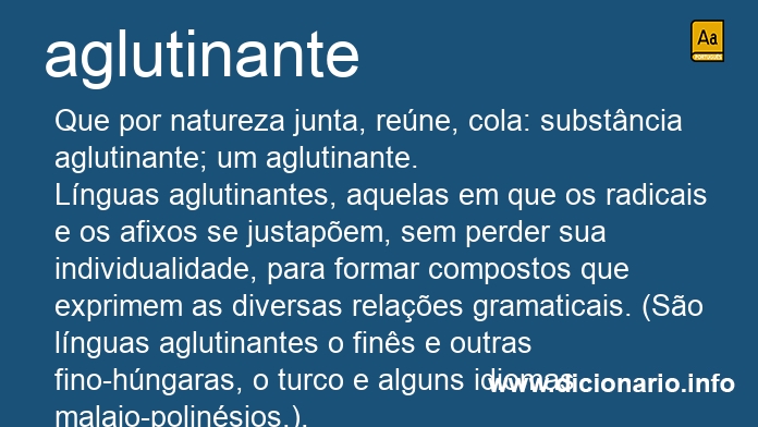 Significado de aglutinantes