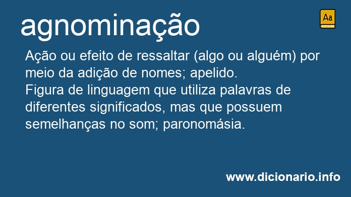 Significado de agnominao