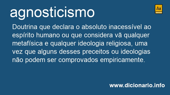 Significado de agnosticismo