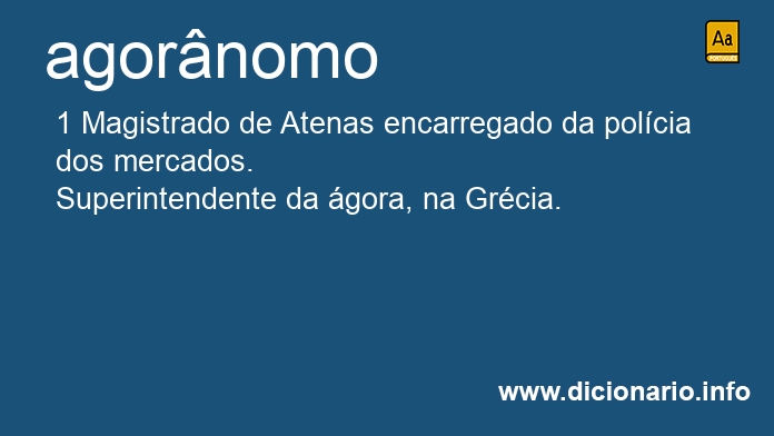Significado de agornomo
