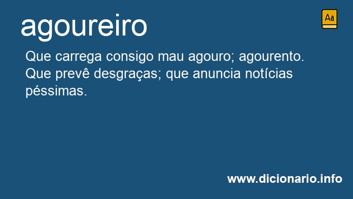 Significado de agoureiro