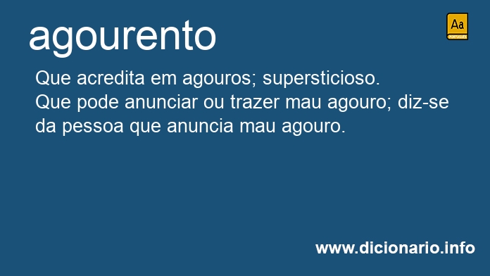 Significado de agourento