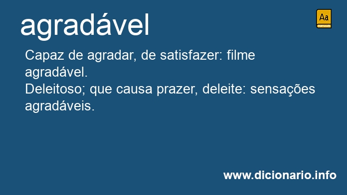 Significado de agradvel