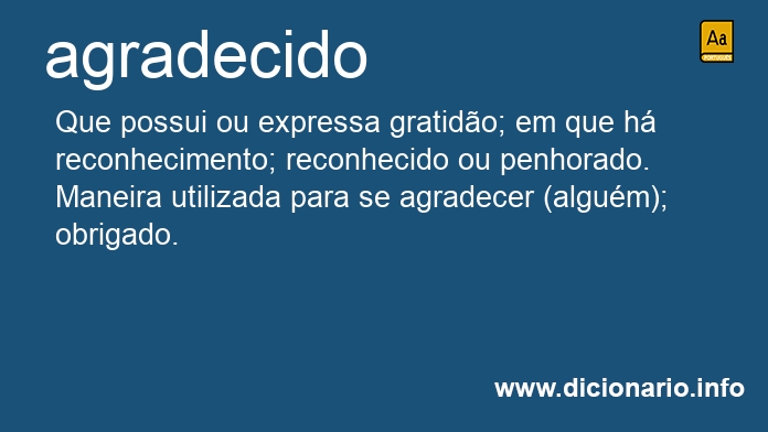 Significado de agradecida