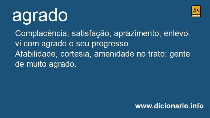 Significado de agrado