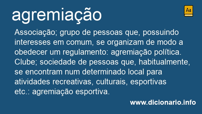 Significado de agremiao