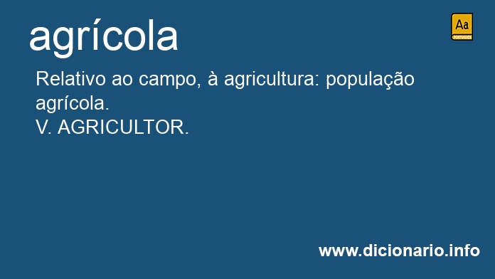 Significado de agrcola