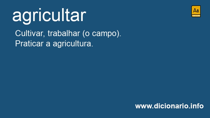 Significado de agricultaram