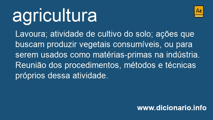 Significado de agricultura