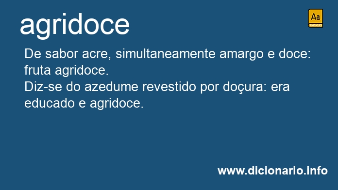 Significado de agridoces