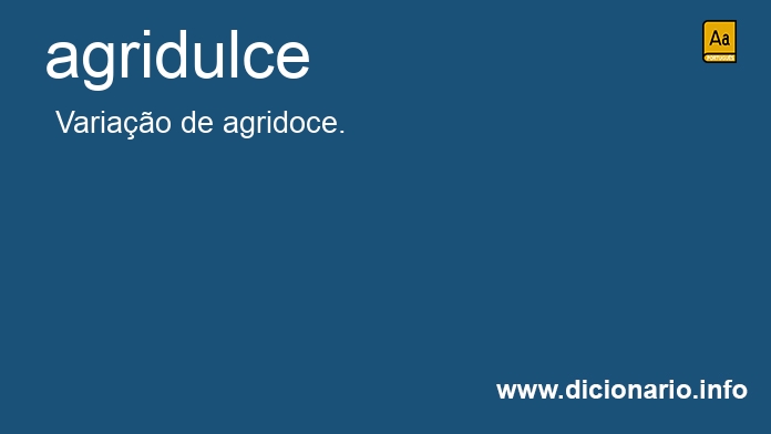 Significado de agridulce