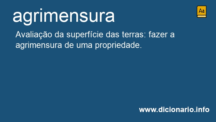 Significado de agrimensura