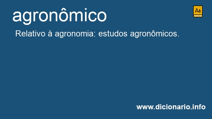 Significado de agronmico