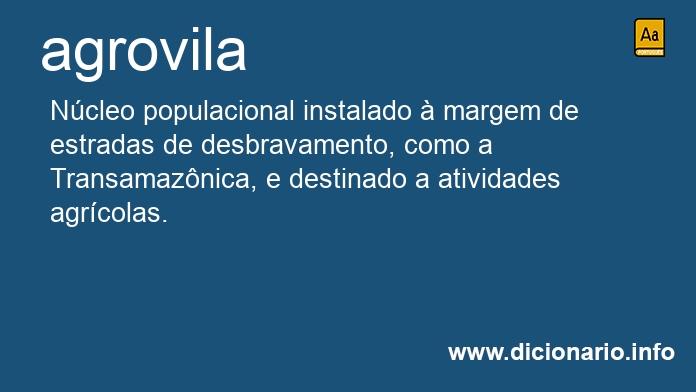 Significado de agrovila