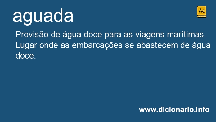 Significado de aguada