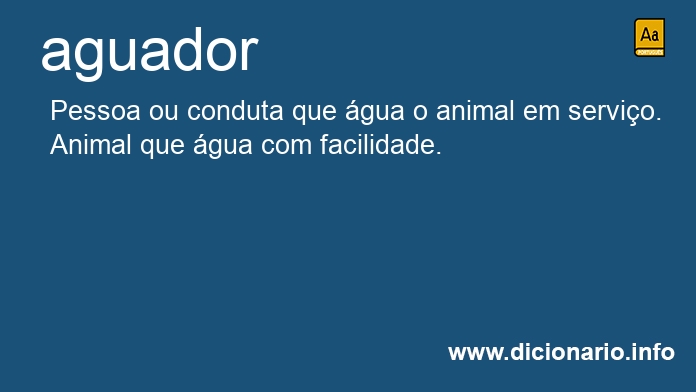 Significado de aguador