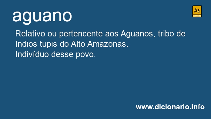 Significado de aguano